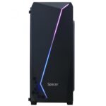 Carcasa SPACER SPCS-GC-FLASH, RGB, Mid Tower, Black - Image 2