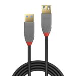 Cablu transfer Lindy LY-36760, USB 3.2 Type A, 0.5m, Anthra Line - Image 2