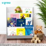 Raft depozitare carti, gri, MDF, U-Grow - Image 4