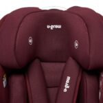 Scaun auto I-size U-Grow Goldfix Plus, isofix, 76-150 cm (9-36 kg), boxa bluetooth, rosu - Image 10
