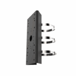 Suport de montaj pe stalp Hikvision DS-1275ZJ-SUS BLACK, material otel inoxidabil, dimensiuni: 127 mm × 46 mm × 250 mm, greutate: 1480 g
