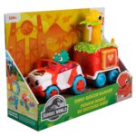 VEHICUL DE SALVARE CU REMORCA COLORATA, DINO, JURASSIC WORLD, TOMY - Image 2