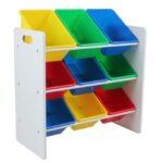 Raft depozitare jucarii cu 9 cosuri multicolore, U-Grow