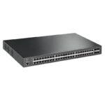 "JetStream™ 48-Port Gigabit and 4-Port 10GE SFP+ L2+ Managed Switch with 48-Port PoE+ PORT: 48× Gigabit PoE+ Ports, 4× 10G SFP+ Slots, RJ45/Micro-USB Console Port SPEC: 802.3at/af, 500 W PoE Power, 1U 19-inch Rack-mountable Steel Case FEATURE: Integration with JetStream™ SDN Controller,Static - Image 2
