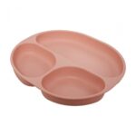 Set diversificare 3 piese silicon : bol , farfurie si cana cu cioc, roz, U-Grow - Image 2