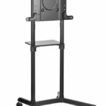 Stand TV mobil Serioux TV11-46TW, parti metalice: Cadru principal vertical, Brațele de prindere VESA, Placa de montaj TV, baza, fixarea se face cu ajutorul accesoriile incluse; dimensiuni: 920x702x1595mm, compatibilitate  dimensiune ecran: 37"-70", compatibil VESA: 200x200, 400x200, 300x300