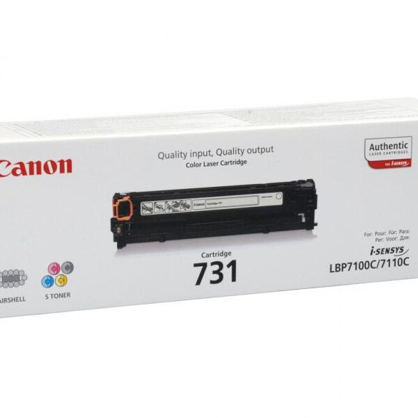 Toner Canon CRG731Y, yellow, capacitate 1500 pagini, pentru LBP7100C, LBP7110C