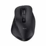 Mouse Trust Fyda ergonomic, reincarcabil, wireless RF 2.4GHz, USB2.0, 6 butoane, rezolutie 2400 DPI, negru
