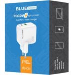 Incarcator retea BLUE Power BC111A 30W/3A  1xUSB-A & 1xUSB-C White - Image 3