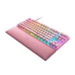 Tastatura Razer Huntsman V2 Tenkeyless (Red Switch), cu fir, roz - Image 3