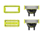 Rezerva OneBlade QP624/50, set fata si Corp: 2 lame 360 + 2 accesorii (pieptene pentru corp si accesoriu pentru protectie a zonelor intime/sensibile). - Image 2