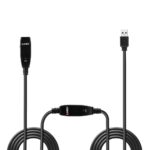 Cablu Lindy 15m USB 3.0 Active Extension Slim, negru - Image 3