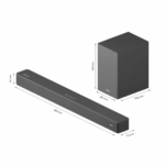 SOUNDBAR HORIZON HAV-S2630W / System 2.1 / Max Audio Power 110W (30W x2 + 50W) / Wireless Subwoofer / Digital Optical / AUX (3.5mm) / HDMI-ARC (CEC) / BT 5.4 / USB Playback / DOT-Matrix Display / Remote + Button Keys / Impedance: 4Ω x2 + 4Ω / Signal to - Image 8