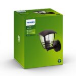 Aplica tip felinar pentru exterior Philips Creek UP, 1xE27, max 60W ,IP44, 200x175x235mm, Negru - Image 2