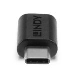 Adaptor Lindy USB 3.2 Type C la C, dimensiuni 26.5x13x7.5mm, latime de banda suportata 20Gbps, negru - Image 2