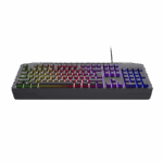 Tastatura Trust cu fir GXT836 Evocs, numar butoane 114, interfata USB 2.0, conector USB-A, iluminare RGB rainbow, negru