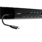 Mini Docking Station Lindy USB 3.2 Gen 2 Type C - HDMI, PD 3.0 100W, USB 3.2 Gen 2, Gigabit  Specifications  Interface: USB Type C to 3x USB Type A / 1x USB Type C / 1x RJ45 / 1x HDMI Interface Standard: USB 3.2 Gen 2, USB