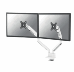 Brat dublu monitor Neomounts DS70-250WH2; pentru display-uri cu diagonale 17"-32", sistem de prindere VESA 75x75~100x100, greutate maxima suportata 9 - per ecrankg, full motion, tilt +45°, swivel 90°, rotate 180°; gas spring; culoare argintiu. Garantie 5 ani