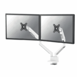 Brat dublu monitor Neomounts DS70-250WH2; pentru display-uri cu diagonale 17"-32", sistem de prindere VESA 75x75~100x100, greutate maxima suportata 9 - per ecrankg, full motion, tilt +45°, swivel 90°, rotate 180°; gas spring; culoare argintiu. Garantie 5 ani