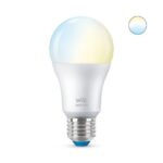 Bec LED inteligent WiZ Connected Whites A60, Wi-Fi, E27, 8W (60W),806lm, lumina alba (2700-6500K), compatibil Google Assistant/Alexa/Siri