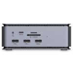 Docking station Lindy, interfete: USB-C la 6x USB-A/ 1x USB-C/1x RJ45/ 1x DisplayPort/1x HDMI/ 1x SD & 1x Micro SD/ 1x 3,5 mm/ 1x USB-C PD(power delivery), latime de banda 10Gbps, 10/100/1000 Mbps, rezolutie maxima (intrare) 7680x4320@60Hz, rezolutie maxima (iesire): un singur display 7680x4320 - Image 3