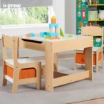 Set masuta si 2 scaune , lemn natur, U-Grow - Image 9