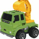 VEHICULE CU FRICTIUNE, SCARA 1/43, 10CM, EXCAVATOR VERDE