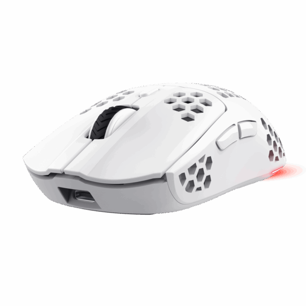 Mouse Gaming Wireless Trust GXT 929 Helox, 4800 dpi, Alb