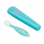 Lingurita silicon cu suport tip ventuza,blue, U-Grow - Image 3