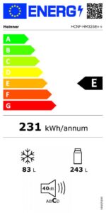 Combina frigorifica HEINNER HCNF-HM326E++, No Frost, 326 l, Clasa E, Nu, Alb - Image 9