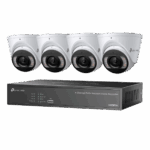 KIT NVR + HDD 2TB POE TP-Link VIGI 4 canale + 4 camere 4MP, Lentila 2.8, IR+WL 30ML Turret, NVR TP-Link VIGI 4 canale, 53W 1004H; 8MP, 1SATA Interface, max 10TB, H.265+; ONVIF,
