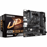 Placa de baza Gigabyte A520M DS3H V2, Socket AM4, DDR4, Micro-ATX