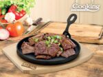 PLATOU SERVIRE ROTUND , 22 CM , FONTA PURA, CU MANER DETASABIL SI BAZA DIN LEMN, COOKING  BY HEINNER - Image 4