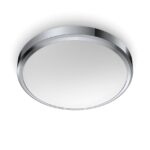Plafoniera LED Philips Doris CL257, 17W, 1700 lm, lumina neutra (4000K) ,IP44, 31.3cm, Crom
