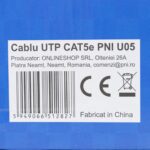 Cablu UTP CAT5e PNI U05 cu 4 perechi pentru internet 1 Gigabit si sisteme de supraveghere Rola 305m - Image 6