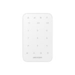 Tastatura wireless AX PRO Hikvision DS-PK1-E-WE, 868MHz two-way Tri-X wireless technology; distanta comunicare RF : 1200min camp deschis; Stay/away arming, disarming, alarm clearing for anumite zone sau pentru toate zonele; One-Push fire alarm, panic alarm, and medical alarm (Silent/Audible alarm