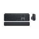Kit Wireless tastatura si mouse Logitech MX Keys S Combo, taste numerice, Gri