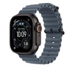 Curea pentru Apple Watch 49mm Anchor Blue Ocean Band Extension - Black TitaniumFinish - Image 3