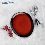 SET 4X FARFURIE OVALA CERAMICA 21 CM, VULCANO, ART OF DINING BY HEINNER - Image 2
