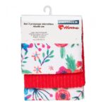 "Set 3 Prosoape Microfibra 40X40cm Flori