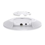"Omada  BE9300 Ceiling Mount Tri-Band Wi-Fi 7 Access Point PORT: 1×10G RJ45 Port SPEED:574Mbps at  2.4 GHz + 2880 Mbps at 5 GHz+ 5760 Mbps at 6 GHz FEATURE: 802.3bt POE++ and 12V DC (Power Adapter is not included), 4×Internal Antennas, MU-MIMO, 320MHz Supported, Seamless Roaming, Band Steering - Image 4