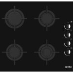 Plita pe gaz incorporabila Arctic ARSGN64125S, control butoane lateral - culoare negru, 4 arzatoare, aprindere integrata/ electronica, siguranta plita, gratar din fonta, dimensiuni 9.8*58*51 cm, culoare negru