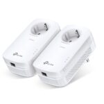 TP-Link AV1200 Gigabit Passthrough Powerline Starter Kit, TL-PA8010PKIT, HomePlug AV2, HomePlug AV, IEEE1901, IEEE802.3, IEEE802.3u,IEEE802.3ab, 1*Gigabit Ethernet Port, Power Socket, Pair Button, PWR,PLC, ETH