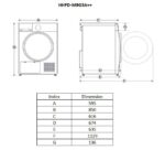 Uscator de rufe HEINNER HHPD-M9G3A++, 9 kg, Inverter, Clasa: D, Alb - Image 2