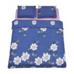 Lenjerie Vanora de pat king size Microfibra Blue Daisy - Image 5