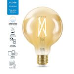 Bec LED inteligent vintage (decorativ) WiZ Connected Filament Gold G95 ,Wi-Fi, E27, 6.7W (50W), 640 lm, lumina alba (2000-5000K), compatibilGoogle Assistant/Alexa/Siri - Image 4