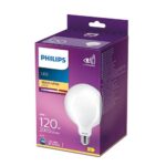 Bec LED Philips Classic G120, EyeComfort, E27, 13W (120W), 2000 lm ,lumina calda (2700K), mat - Image 2