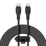 Cablu alimentare si date Baseus Pudding, interfata USB-C la USB-C, 100W, lungime 1.2m, negru