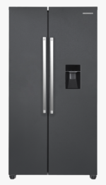 Side by Side HEINNER HSBS-HM529NFINVDGWDE++, No Frost, 529 L, Clasa E, Dozator apa, Gri antracit texturat